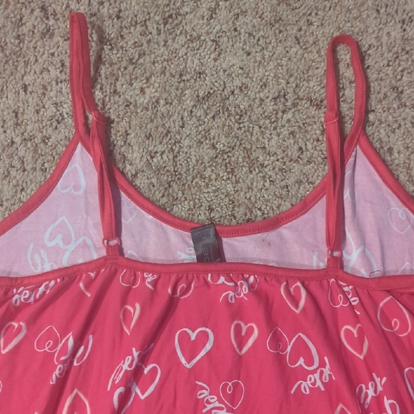 bebe Pink Heart Print Chemise - Picture 2 of 5